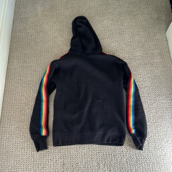 Spiritual Gangster Rainbow Stripe Love More Zip-Up Sweatshirt Hoodie - Picture 7 of 7